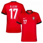 Günstige Fußballtrikots Portugal R. Leao 17 Heimtrikot EURO 2024 Kurzarm